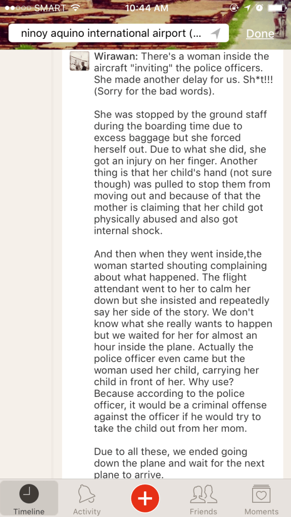 Cerita singkat kejadian drama di pesawat.