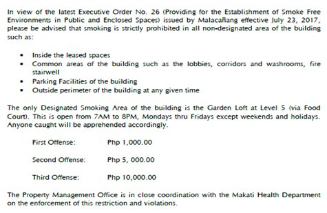 Denda melanggar aturan larangan merokok di Filipina - Wira Asmo
